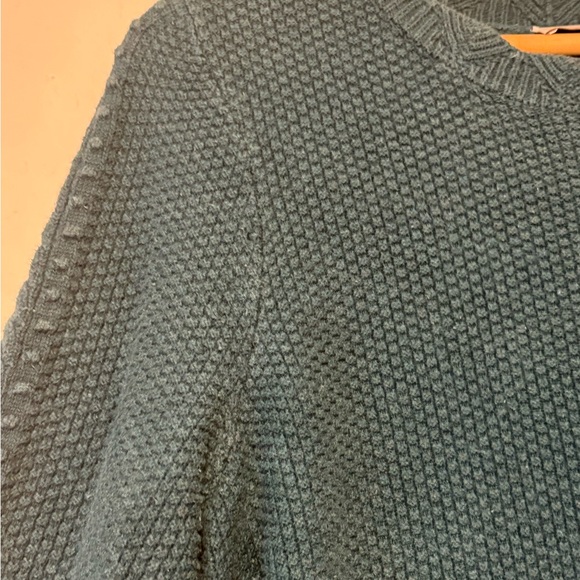 LOFT Blue/Green Crew Neck Sweater Soft Knit Pullover - Picture 5 of 8